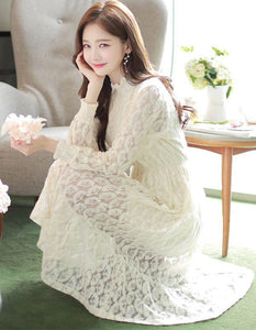 韓國氣質lace連身裙
